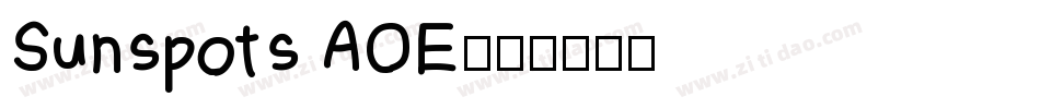 Sunspots AOE字体转换